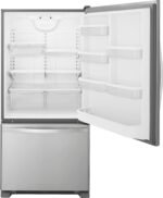 Whirlpool 18.7 Cu. Ft. Bottom-Freezer Refrigerator Spillguard Glass Shelves Monochromatic Stainless Steel from Kings Outlet