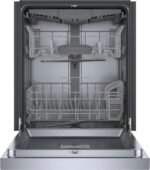 Bosch - 300 Series 24" Front Control Smart Built-In Stainless Steel Tub Dishwasher with 3rd Rack, 48 dBA - Stainless Steel - Image 5