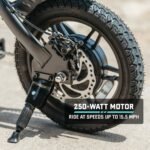 GoTrax - Z4 SWIFT Foldable eBike w/ 25mi Max Operating Range and 15.5mph Max Speed - Black - Image 5