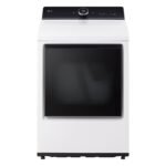 LG - 7.3 Cu. Ft. Smart Gas Dryer with Steam and EasyLoad Door - Alpine White