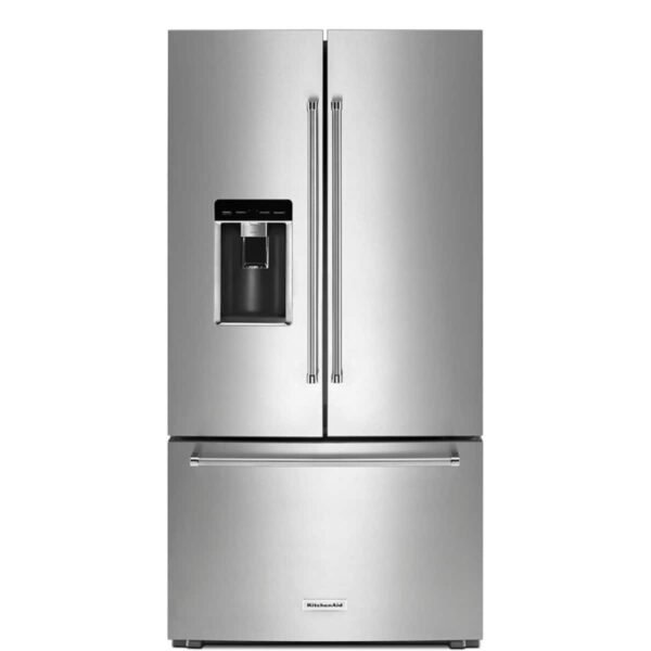 KitchenAid 23.8 cu. ft. 36" Counter-Depth French Door Platinum Interior Refrigerator PrintShield Finish Stainless from Kings Outlet