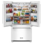 KitchenAid - 20 cu. ft. 36-Inch Width Counter-Depth French Door Refrigerator with Interior Dispense - White - Image 2