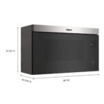 Whirlpool - 1.1 Cu. Ft. Over-the-Range Microwave with Flush Built-in Design - Stainless Steel - Image 4