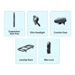 Lectric eBikes - XP4 750 Step-Thru Foldable Long-Range eBike (Max 85mi/28mph) + LevelUp Rack/Seat Post/Elite Headlight/Lock/Phone Mount - Raindrop Blue - Image 2