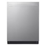 LG - 24" Top Control Smart Built-In Stainless Steel Tub Dishwasher with 3rd Rack, QuadWash Pro, and 46dB - Stainless Steel