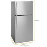 Whirlpool 18.2 Cu. Ft. Top-Freezer Refrigerator Monochromatic Stainless Steel from Kings Outlet
