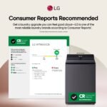 LG - 5.5 Cu. Ft. High Efficiency Smart Top Load Washer with EasyUnload - Matte Black - Image 5