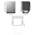 LG - 24" Top Control Smart Built-in Stainless Steel Tub Dishwasher with 3rd Rack, QuadWash Pro and 46dB - Stainless Steel - Image 2