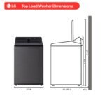 LG - 5.0 Cu. Ft. High-Efficiency Smart Top Load Washer with Easy Unload - Platinum Black - Image 3