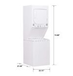 GE - 2.3 Cu. Ft. Top Load Washer and 4.4 Cu. Ft. Electric Dryer Laundry Center - White - Image 5