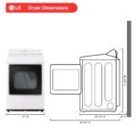 LG - 7.3 Cu. Ft. Smart Electric Dryer with Sensor Dry - Alpine White - Image 3