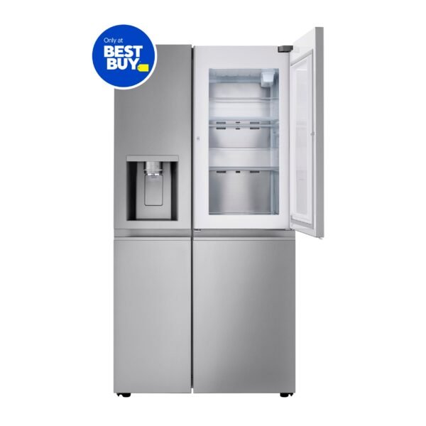 LG 27.12 Cu. Ft. Door-in-Door Side-by-Side Refrigerator SpacePlus Ice System Stainless Steel from Kings Outlet