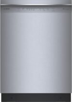 Bosch - 300 Series 24" Front Control Smart Built-In Stainless Steel Tub Dishwasher with 3rd Rack and AquaStop Plus, 46 dBA - Stainless Steel