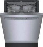 Bosch - 300 Series 24" Front Control Smart Built-In Stainless Steel Tub Dishwasher with 3rd Rack, 48 dBA - Stainless Steel - Image 4