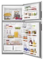 Amana - 18 Cu. Ft. Wide Top-Freezer Refrigerator with Garden Fresh Crisper Bins - Black - Image 3