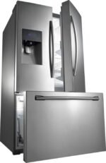 Samsung 24.6 cu. ft. French Door Refrigerator Thru-the-Door Ice Water Stainless Steel from Kings Outlet