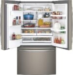 GE - 27.7 Cu. Ft. French Door Refrigerator with Advanced Water Filtration - Slate - Image 5