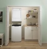 GE - 3.6 Cu. Ft. Stackable Electric Dryer with Portable - White - Image 4