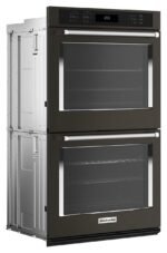 KitchenAid 30" Built-In Electric Convection Double Wall Oven Air Fry Mode Black Stainless Steel from Kings Outlet