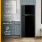 Whirlpool - 18 Cu. Ft. Wide Refrigerator Compatible With The EZ Connect Icemaker Kit - Black - Image 4
