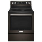 KitchenAid 6.4 Cu. Ft. Self-Cleaning Freestanding Electric Convection Range Black Stainless Steel from Kings Outlet