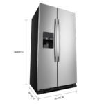 Amana - 24.5 Cu. Ft. Side-by-Side Refrigerator with Water and Ice Dispenser - Stainless steel - Black-on-Stainless - Image 3