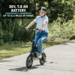 GoTrax - Z4 SWIFT Foldable eBike w/ 25mi Max Operating Range and 15.5mph Max Speed - Black - Image 2