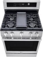 LG - 6.3 Cu. Ft. Freestanding Gas True Convection Smart Range with EasyClean, Air Fry and UltraHeat 20K Burner - Stainless Steel - Image 7