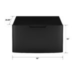 GE - 16" Laundry Pedestal with Storage Drawer for Select Washers and Dryers - Carbon Graphite - Image 2