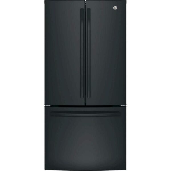GE 24.7 Cu. Ft. French Door Refrigerator Internal Water Dispenser High Gloss Black from Kings Outlet