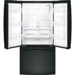 GE - 24.7 Cu. Ft. French Door Refrigerator with Internal Water Dispenser - High Gloss Black - Image 6