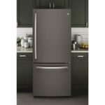 GE - 21.0 Cu. Ft. Bottom-Freezer Refrigerator with Sliding Snack Drawer - Slate - Image 6