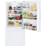 GE - 21.0 Cu. Ft. Bottom-Freezer Refrigerator with LED Internal Lighting - High Gloss White - Image 3