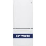 GE - 21.0 Cu. Ft. Bottom-Freezer Refrigerator with LED Internal Lighting - High Gloss White - Image 4