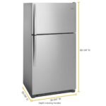 Whirlpool - 20.5 Cu. Ft. Top-Freezer Refrigerator with Frameless Glass Shelves - Monochromatic Stainless Steel - Image 3