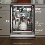 KitchenAid 24" Front Control Built-In Stainless Steel Tub Dishwasher Third Level Jet Rack 41 from Kings Outlet