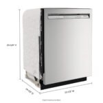 KitchenAid 24" Front Control Built-In Dishwasher Stainless Steel Tub ProWash Cycle 3rd Rack 39 from Kings Outlet