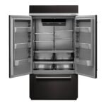 KitchenAid 24.2 Cu. Ft. 42" Width Built-In Stainless French Door Refrigerator Platinum Interior Design from Kings Outlet