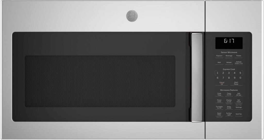 GE 1.7 Cu. Ft. Over-the-Range Microwave Sensor Cooking Defrost Stainless Steel from Kings Outlet
