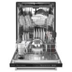 KitchenAid 24" Front Control Built-In Dishwasher Stainless Steel Tub ProWash Cycle 3rd Rack 39 from Kings Outlet