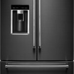 KitchenAid 23.8 Cu. Ft. French Door Counter-Depth Refrigerator Black Stainless Steel from Kings Outlet