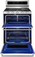 KitchenAid 6.0 Cu. Ft. Self-Cleaning Free-Standing Double Oven Gas Convection Range Stainless Steel from Kings Outlet