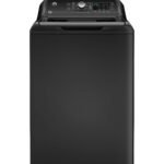 GE - 4.5 Cu. Ft. Top Load Washer with Water Level Control, Deep Fill, Quick Wash, and Glass Lid - Diamond Gray