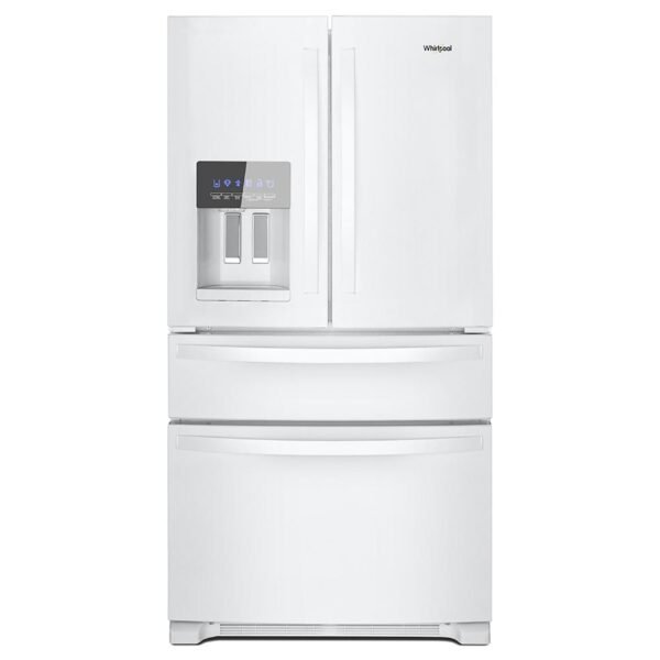 Whirlpool 24.5 Cu. Ft. French Door Refrigerator Two-Tier Freezer Storage White from Kings Outlet