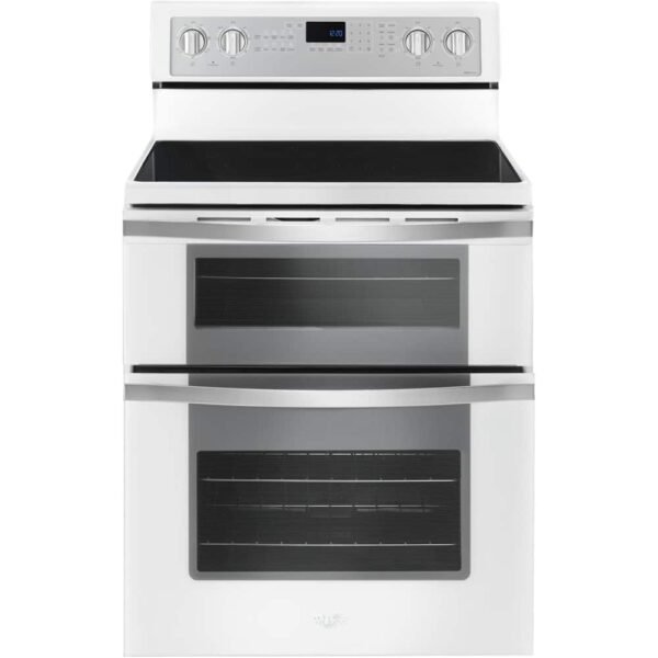 Whirlpool 6.7 Cu. Ft. Self-Cleaning Freestanding Double Oven Electric Convection Range White from Kings Outlet
