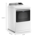 Maytag - 7.4 Cu. Ft. Smart Electric Dryer with Steam and Extra Power Button - White - Image 3