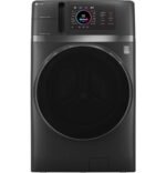GE Profile - UltraFast 4.8 Cu. Ft. High-Efficiency Smart Front Load Washer and Electric Dryer Combo with Ventless Heat Pump - Carbon Graphite
