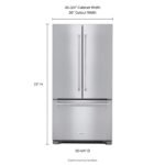 KitchenAid 22 cu. ft. 36-Inch Width Counter Depth French Door Refrigerator Interior Dispense Stainless from Kings Outlet