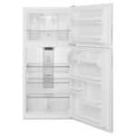 Maytag 18 Cu. Ft. Wide Top Freezer Refrigerator PowerCold Feature BrightSeries LED Lighting White from Kings Outlet