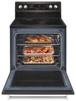 KitchenAid - 6.4 Cu. Ft. Self-Cleaning Freestanding Electric Convection Range - Black Stainless Steel - Image 3